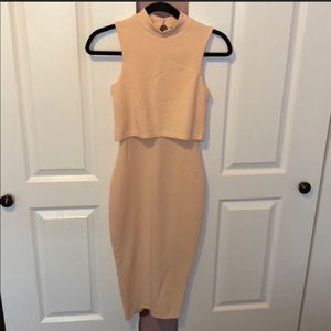Pink Boohoo midi dress